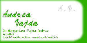 andrea vajda business card